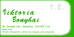 viktoria bonyhai business card